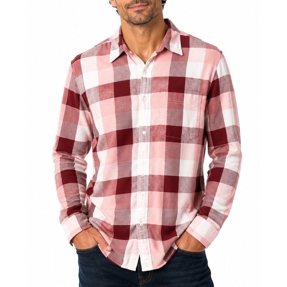 American Eagle Super Soft Everyday Button Up Shirt Size XXL  Burgundy Super Soft